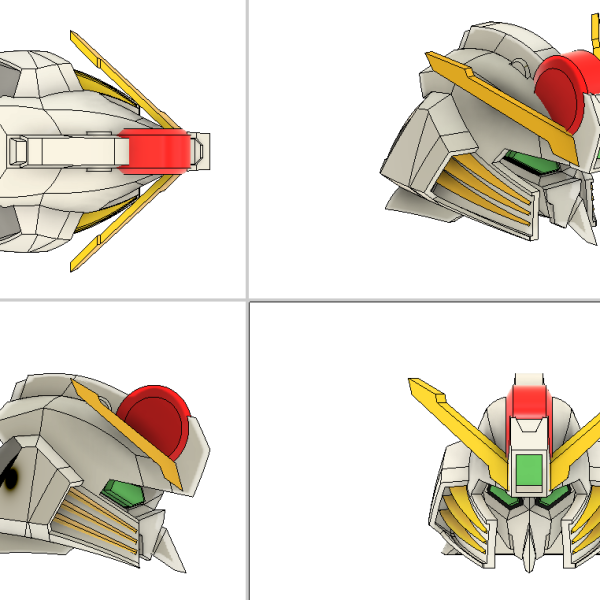 MGSDぽいSガンダムをデジタルモデルでフルスクラッチする試みです大まかな形状ができたのでアップだって、タスクフォースαかえなかったし、SDのSガンダム欲しかったんだもん・・・制作記過去に制作したSガンダムのデジモパーツを流用しています 写真１まずは大まかなモックを制作してパーツのバランスをとっていきますこのバランスはMGSDエアリアルを参照して設定しています最終的にはかなりバランス変わってしまいました、MGSDというよりスパロボ体型に肩と腕のパーツはMGでせいさくしたパーツを縮尺をかえてそのまま流用しています写真２　胴体～脚部写真１で制作した大まかなモックをもとに胸部～股間を制作していきますSガンの特徴的な部分を入れていき、SDぽさが出るようにパーツを圧縮していきます 写真３リアウイングサイズは少し大きめに、リファイン版のように膝からすねの間くらいの長さになるように設定写真4　脚のモデリング初期モックでは短足すぎなであり脚の長さ変更、小さすぎたスリッパ拡大、特徴を残しつつ圧縮、関節はまだ組み込んできません写真5　頭部ここが最難関、これをシャープに作りすぎるとHGぽくなるし、丸すぎるとSDに寄りすぎてしまうのでうまく特徴を残しつつデザイン設定画の雰囲気とSDらしさをミックスできたと思います写真6　バックパック今まで制作したパーツをくみ上げバランスと干渉を確認しつつバックパックを制作、スタビレーターのモデリングむずいねんこれ そして表題の写真の状態へご清聴ありがとうございました（6枚目）