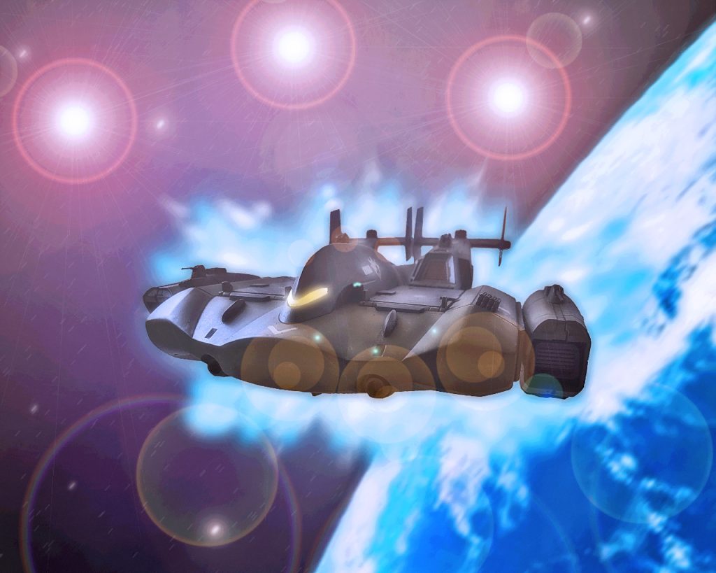 「ノアズ・アークより全機へ!!これより当戦闘区域より離脱する。各機は撤収し当初の計画通り予定ポイントに向かえ、以上!!」ヴァルクはトライバル隊全機にそう伝えると信号弾3発を打ち上げる。これは作戦が完了し撤退する合図だ。「こちらフォーリナーだ。グレイシー少佐聞こえるか？MS隊は任せたぞ」「…なん、推……、そ…!?」向こう側からはノイズが多く聞き取れなかった。だが進み始めた艦は止まれない。ノアズ・アークは地球衛星軌道上を周るように針路を進めると忽ち戦闘区域から離れていった。