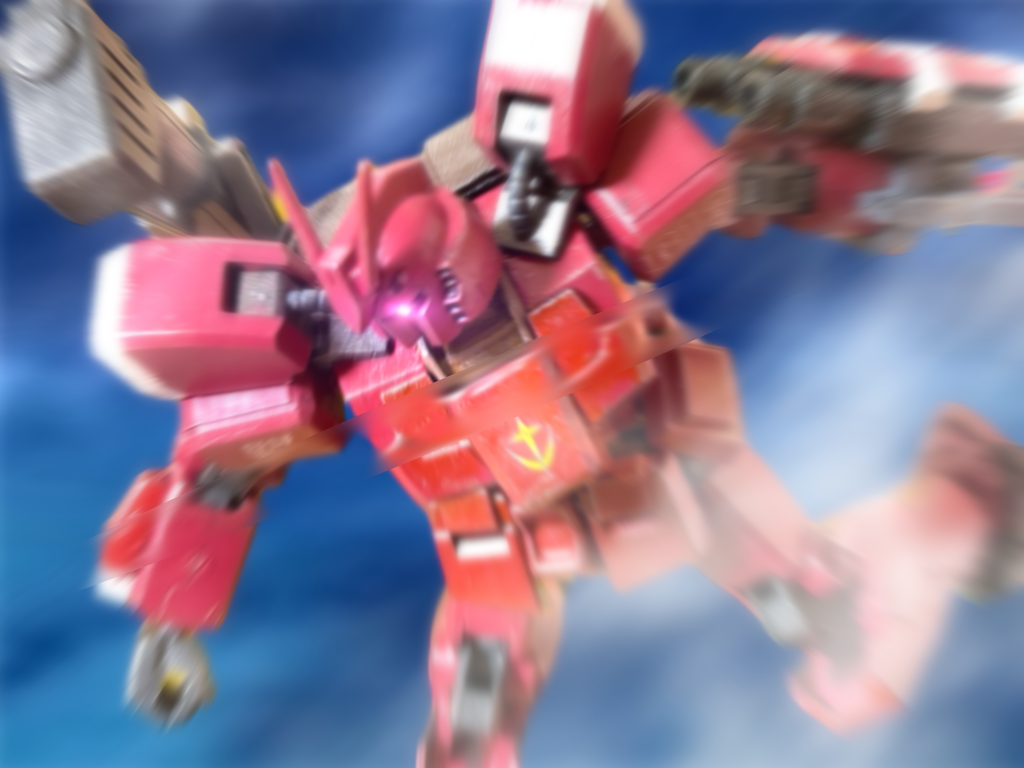  トニーの合図と共に、カーゴの床を蹴って機体を空中に飛び出させる。思い切りバーニアをふかし、ジン・サナダの乗るガンダム