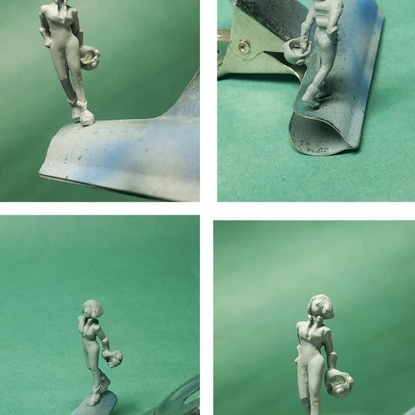 もうすぐ完成です(^O^)完成品はジオラマにしますが、一応、フル可動のザクです。1/35です(^O^)胸元をチラ見せするセクシーな金髪さんも、1/48スケールにてスクラッチで製作しています。 ジオラマのタイトルは、ビリー・ジョエルの作品からとりました。ニューヨークのマンハッタンをモチーフとした名作です。そうです＾＾；、、、勘の良い方はピンとくる(^O^)ニューヨークといえば。。。　です＾＾（6枚目）