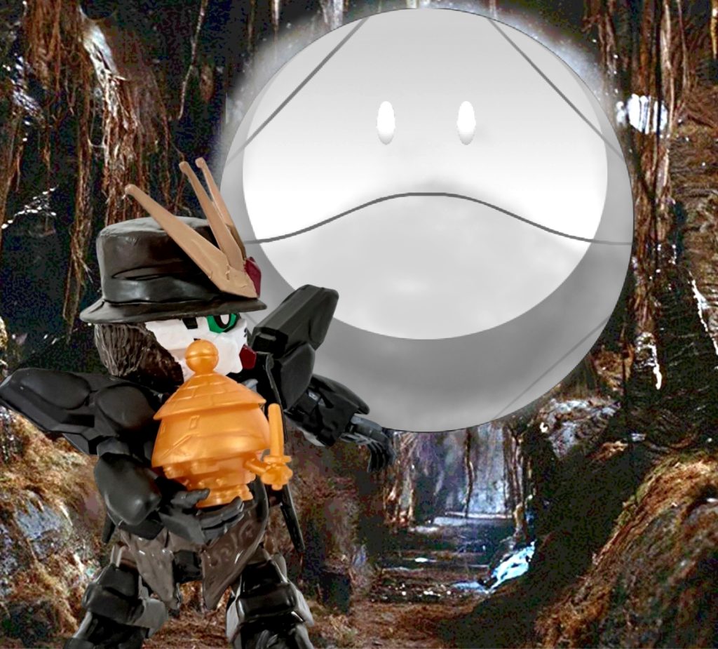 お約束の大岩が転がるシーン。