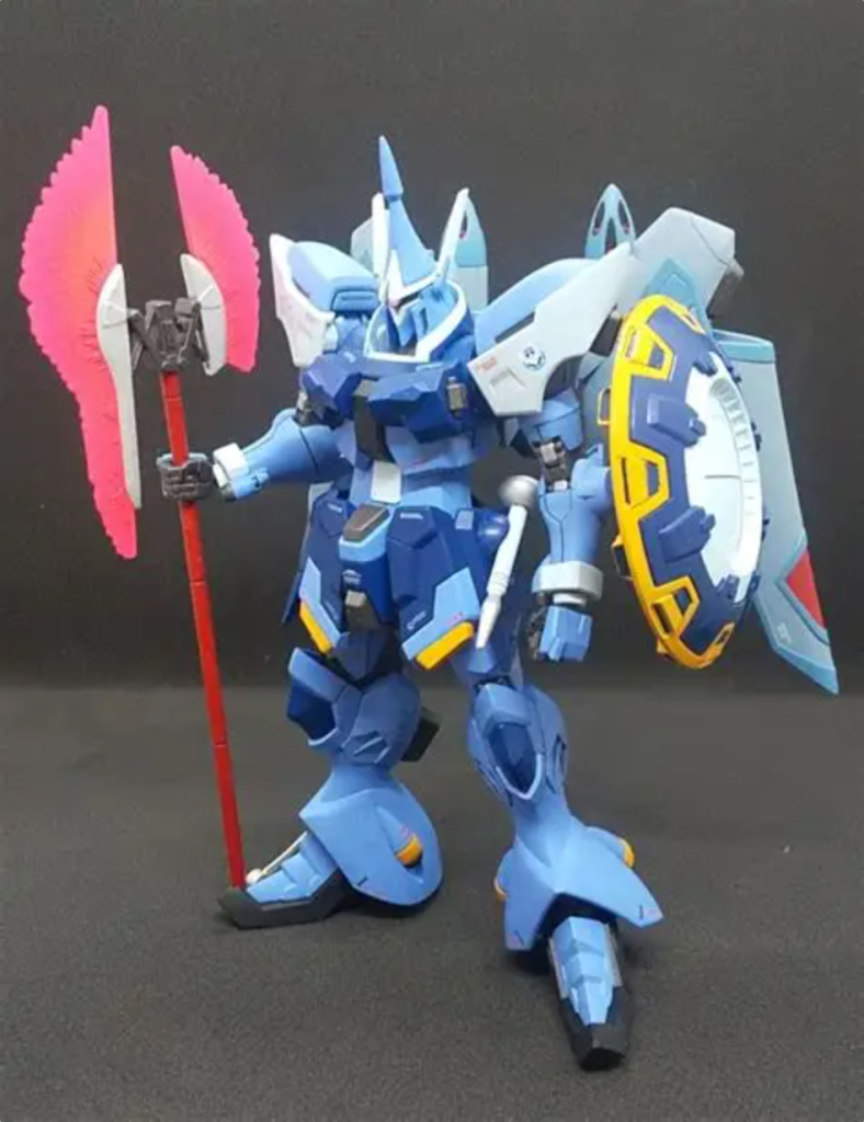 サフの状態の時にヒルダ機の製品情報がきて、アグネスカラーに戻そうか悩みましたが、プレバンで買えなかったので、ヒルダ機カラーにしました。