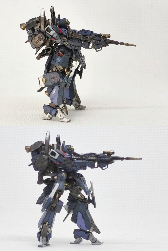 比較するとこんな感じです。上がキットのままで下が改造後です。