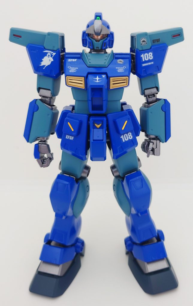 元々、ジム・カスタムはジム改以上の高性能機を目指して作られた機体だが、高性能機過ぎてエースパイロットにしか配備されなかった機体であり、ユウ・カジマにも配備されていてもおかしくない機体であると妄想してユウ・カジマ専用機に仕上げてみました。