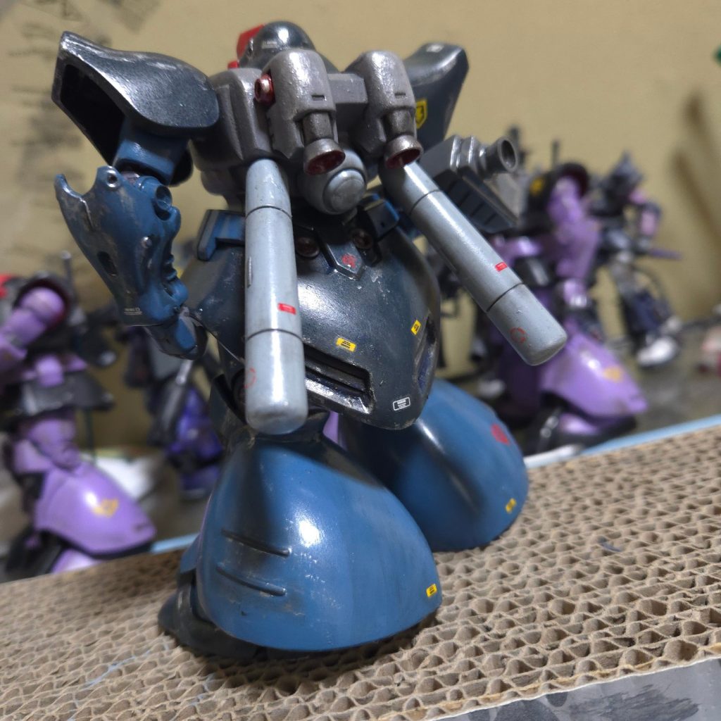 お気に入りの角度から1枚😆ポケ戦の旧キットはどれも大好物なのですがリック·ドムIIはまた作りたいです😊とはい…ゴッドの日輪が難航中です😥