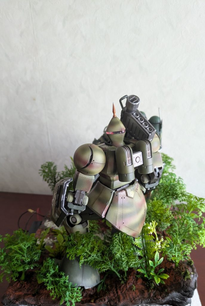 REAR gbwcの結果は一次予選落ちでした。ギャンも迷彩塗装上手くいったと思ったんですけどね…