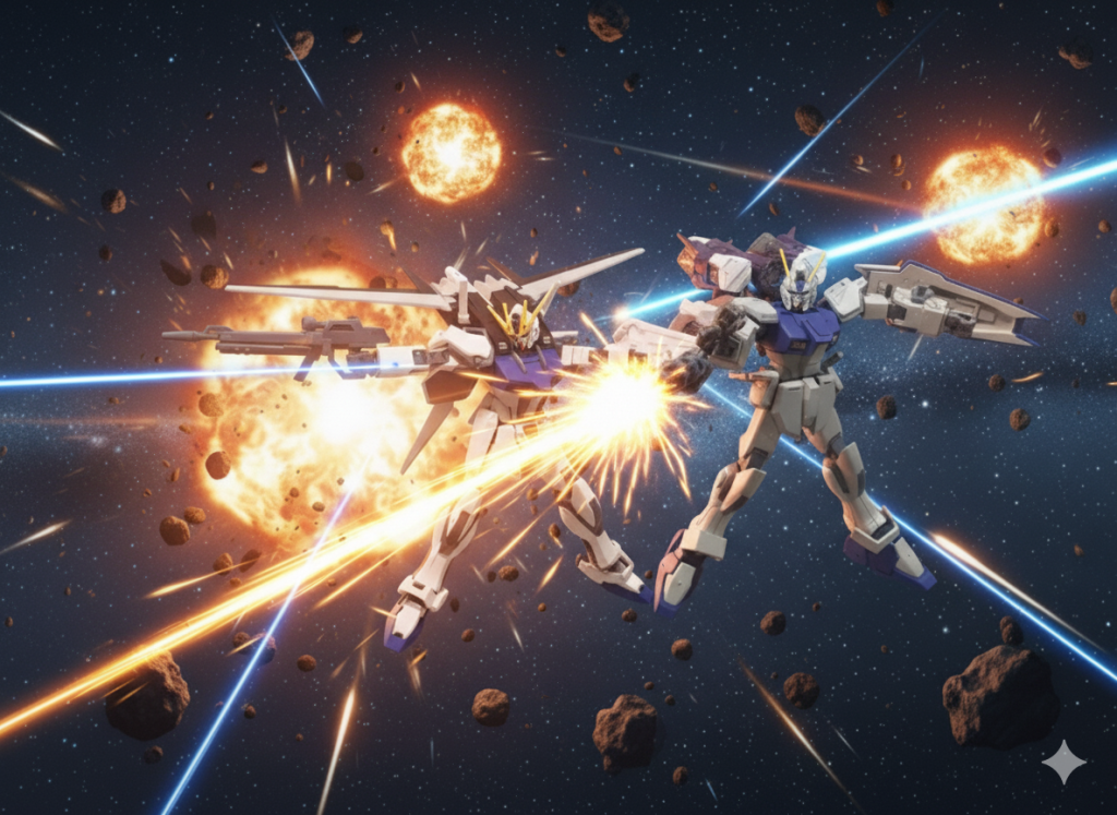 ガンダム2機ですgemini君凄いですねー