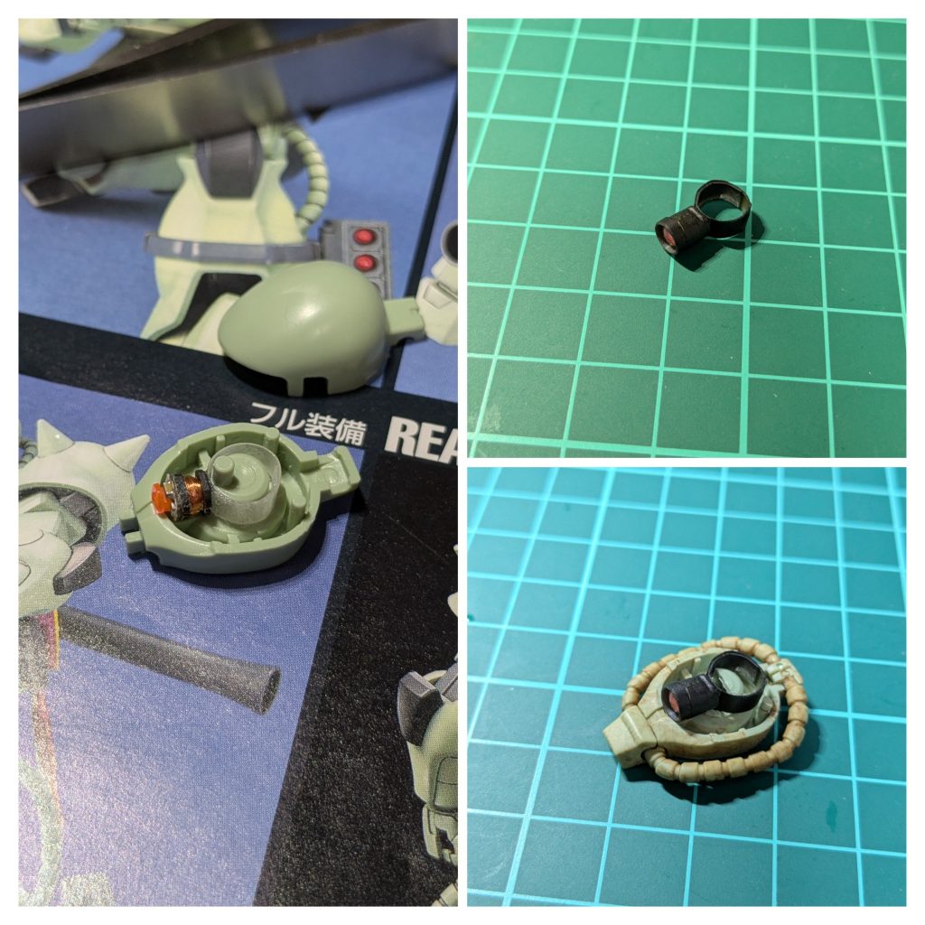 モノアイはLEDを仕込んでます。