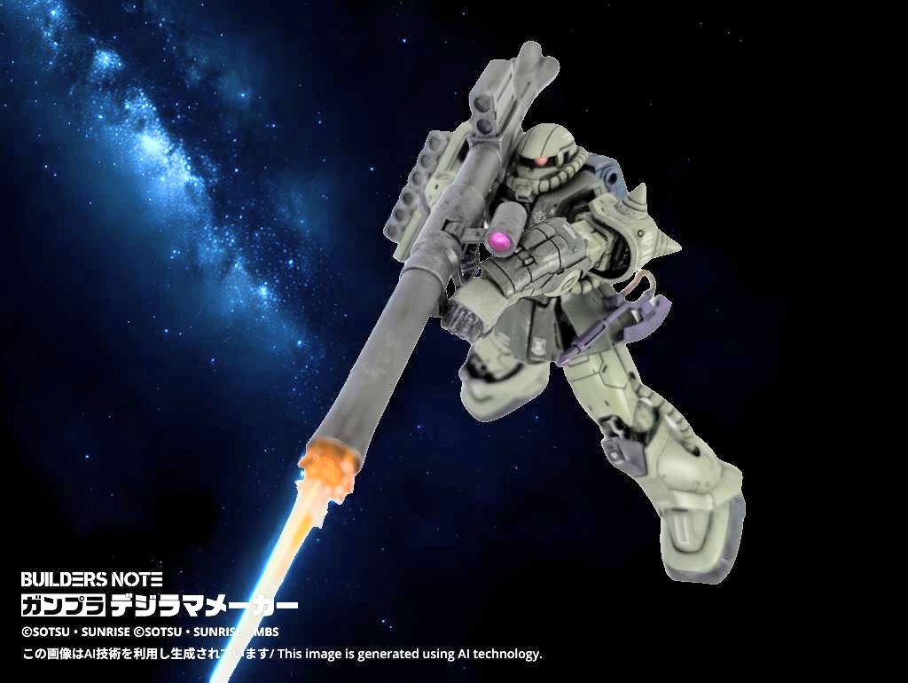 色々とカッコいい機体がありますが、やはりベーシックなザクのフォルムが一番カッコよくみえます(zaku-kao6)