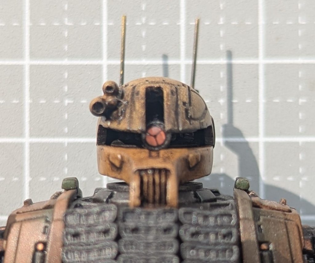 ■ヘッドパーツ・モノアイ三方向稼働化・アンテナ真鍮線・センサー市販パーツ