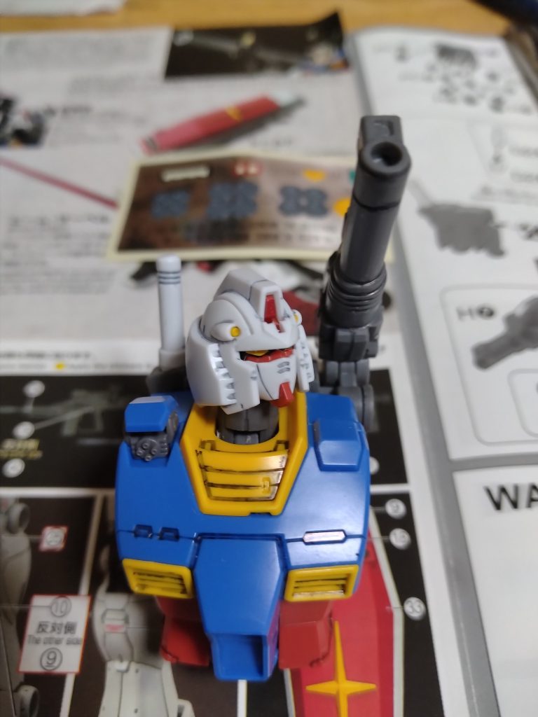 作品名：オリジン版ガンダム頭部<p>オリジン版RX-78-2ガンダムを製作してます。頭部バルカンは色分けしてるし、溝も別パーツで構成してる。これはすごい！フルアーマーガンダムもそうなってたっけ？</p>

