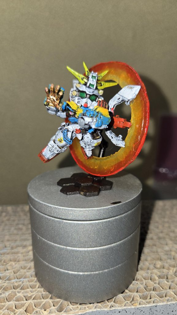 失くした日輪エフェクトをダイソーの半透明のプラバンで作成しました。