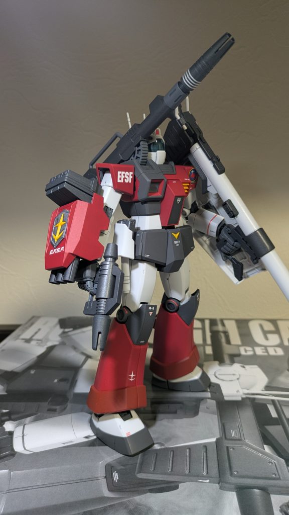 ゲルググ・キャノンの武装は、肩が小さいジム・キャノンに付けるとスケールオーバーに見えますね。最後までご覧いただき、ありがとうございます。