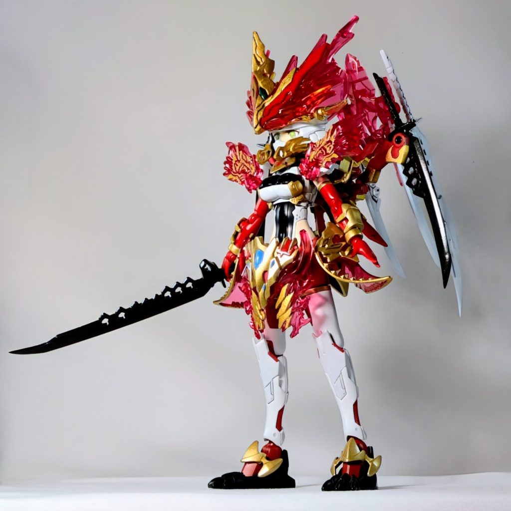 甲冑の取り付けは姉妹ブランドの30MFのパーツとジャンクパーツを流用しました写真では分かりにくいですがマスクを装着しています