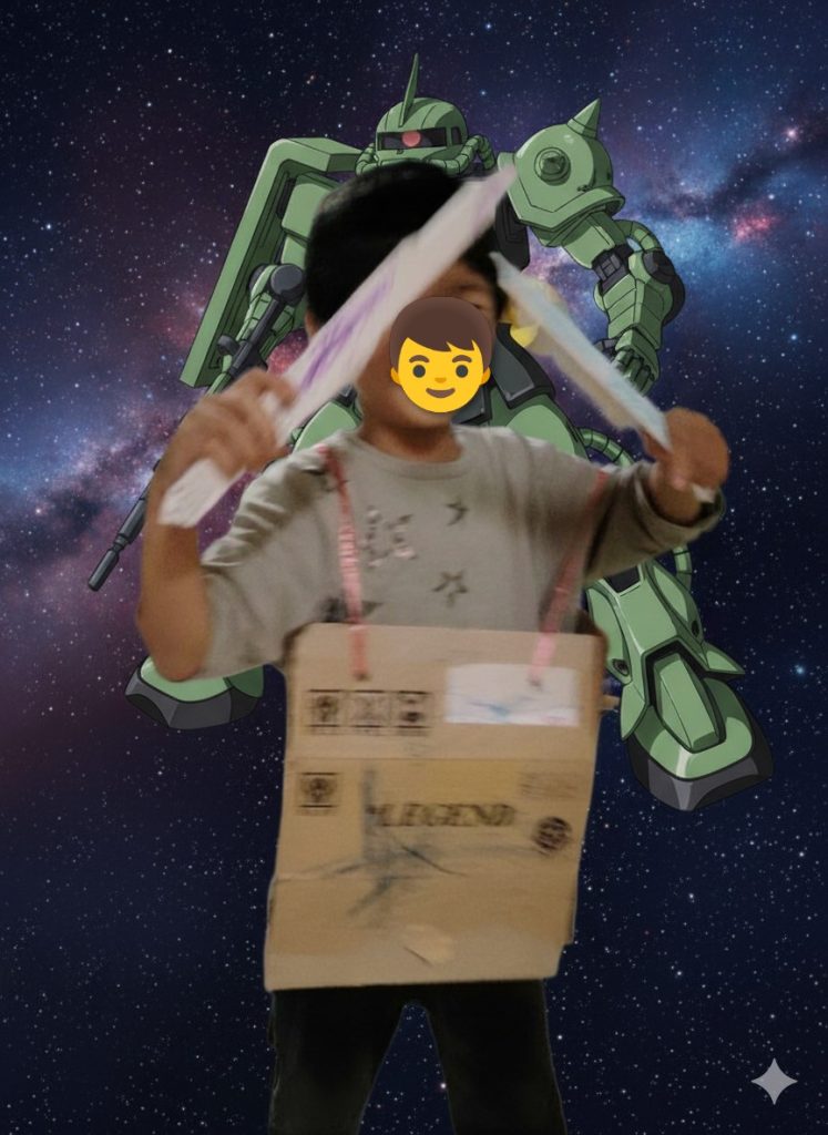作品名：これが新しいガンダムか<p>何かを作っているかと思ったらこんなものを、なんてやつだ</p>
