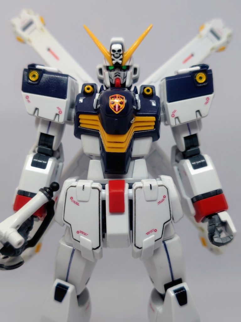 額のドクロはかなり小さいパーツですがスミ入れするだけでしっかりしたドクロになります(gundam-kao5)