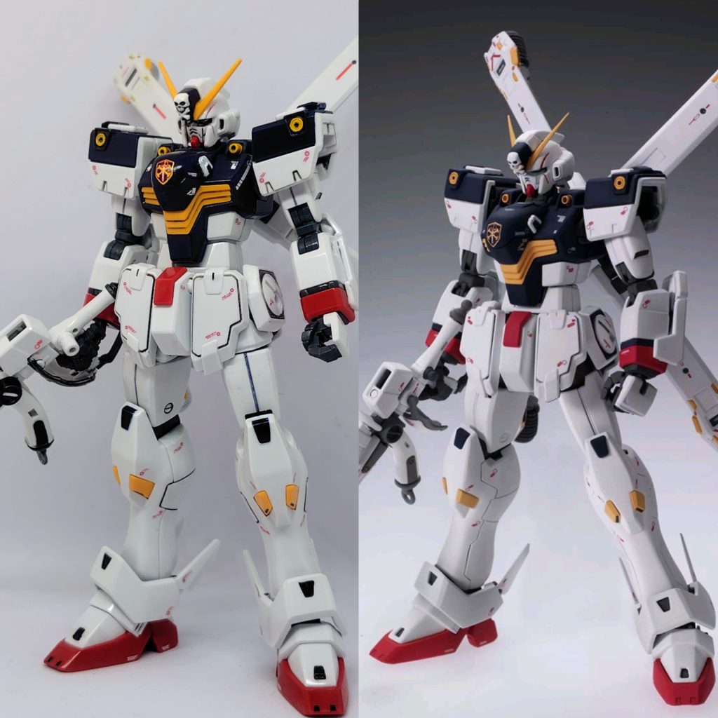 おまけデカールの貼り方は右のver.Kaの画像を参考にしました(gundam-kao6)