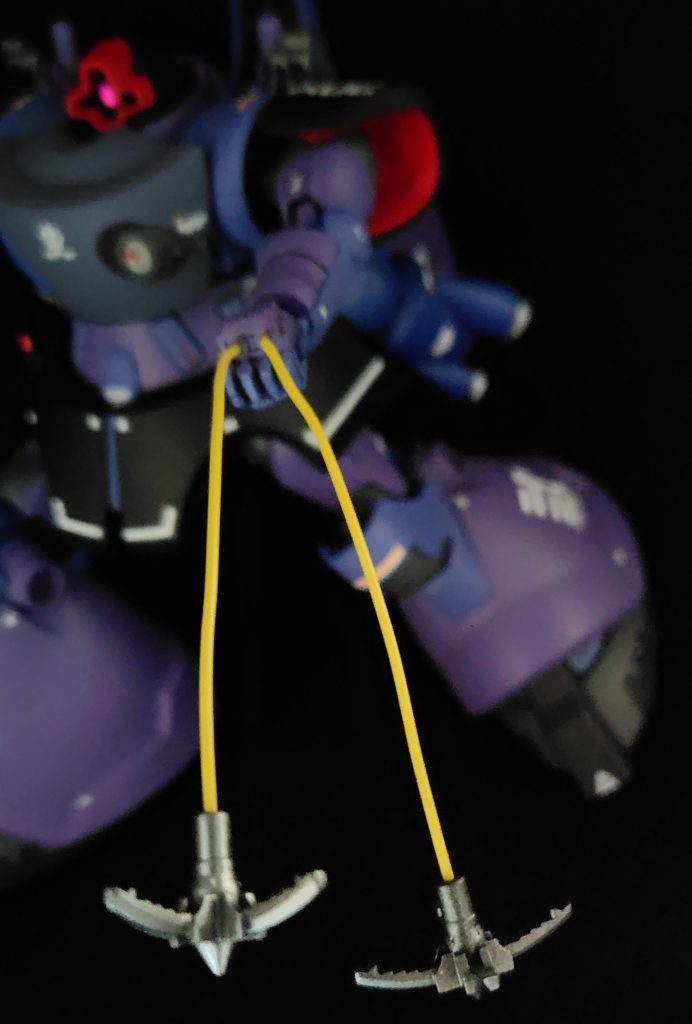 電磁ハーケン。リード線がクネクネしてるのでプラ棒で作り直したいな。