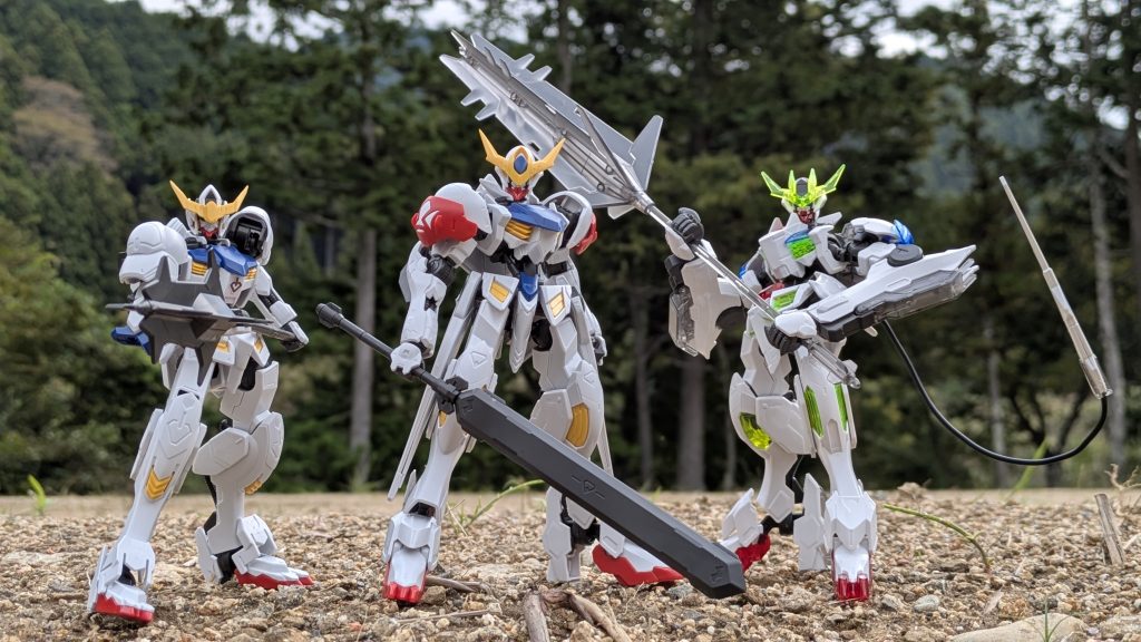 素組のバルバトス三兄弟–5枚目/制作者：Mio ガンプラ会