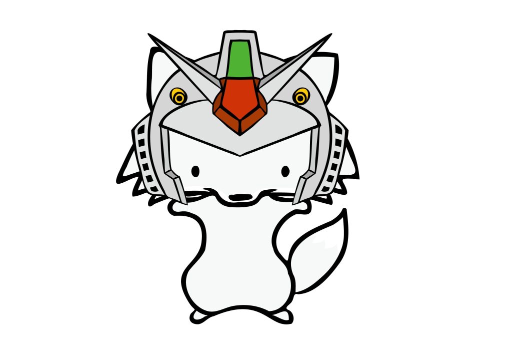 作品名：サムネ用<p>ウチのキャンプ場のオリジナルキャラクター『キツネくん』にガンダムとザクのかぶりものさせてイラストにしました👍🏽 サムネに使います😊</p>
