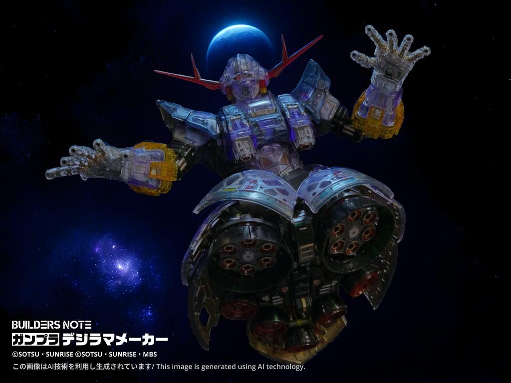 デジラマメーカーの宇宙背景は全体的に暗めになるのはちょっと残念（フィルターで明るくする手もあり）。