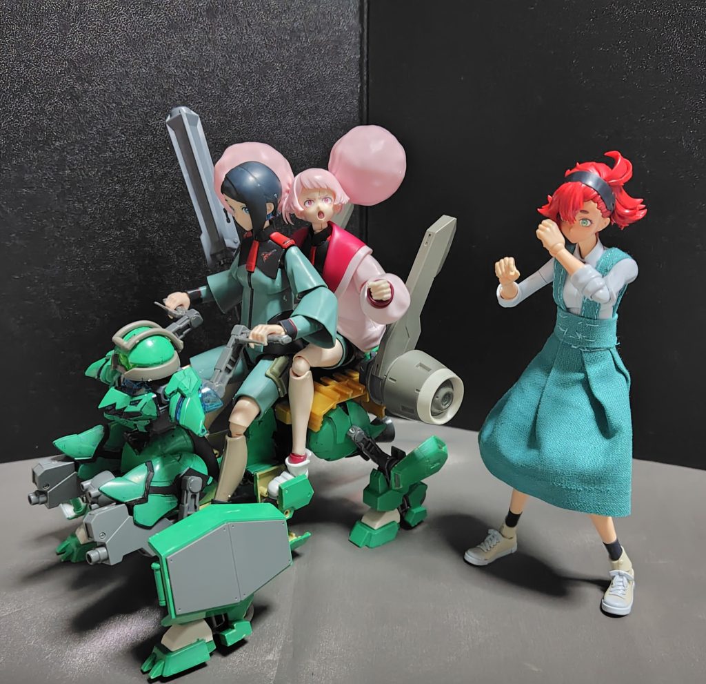 スレッタ「うわっ、危ない！」チュチュ「おぅ、スレッタ。近付くとケガするぞぉ？」