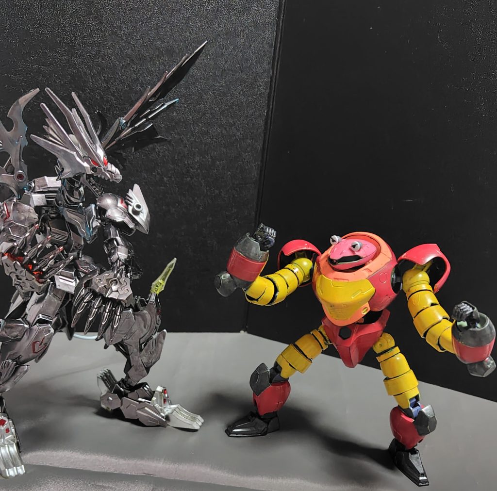 「やいやい、機械獣！このボロット様と勝負しろぉい！！！」「ギャォォォン！！（誰が機械獣だコラ）」