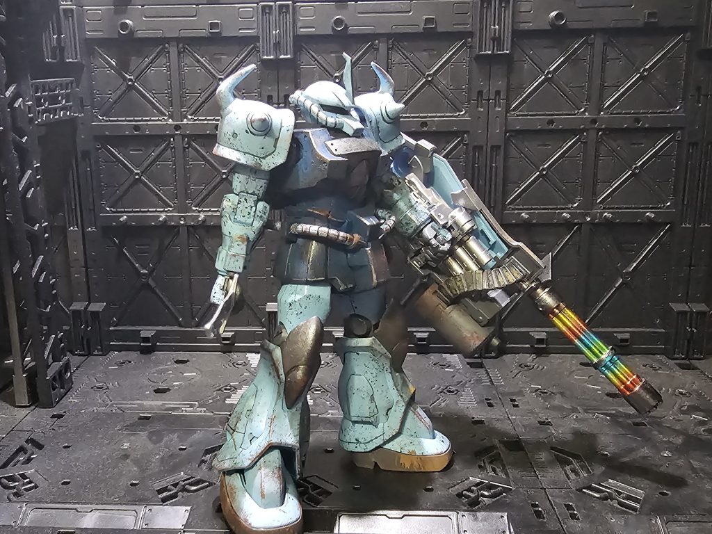 HGUC グフカスタム 簡易ヴェザリング塗装【20作品目】–3枚目/制作者:さちお@sachi2024