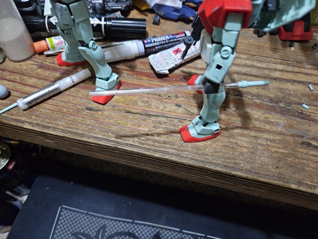 作品名：ビームジャベリン<p>ビームジャベリン自作中… ここまでは作れるんだけど自作界隈ってビーム部どうやって作ってんだろ😅 ビーズ?</p>
