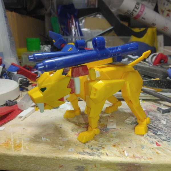 BB戦士ダブルゼータガンダムとHGトライオン3のミキシングというか魔改造してます（3枚目）