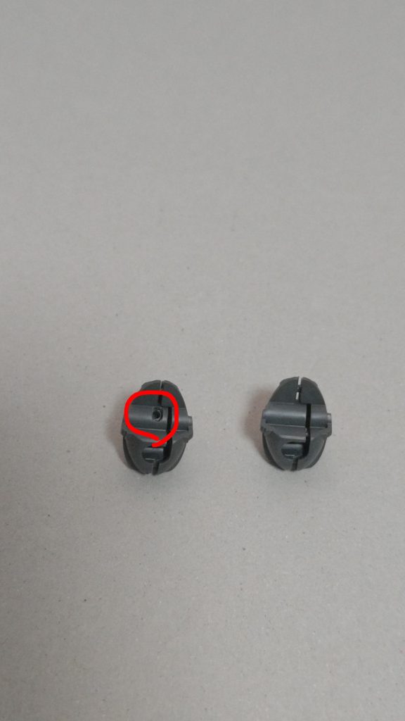 穴を1.6mmで開ければLEDモジュールを通せるようになります。