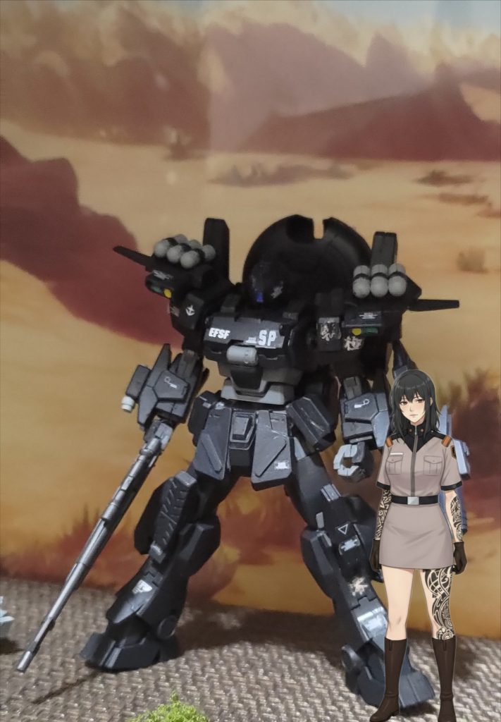 こちらの方もAiでのキャラ作成・編集の練習に使うのでウザイかも知れませんが、軽く流してください。あ!ジオン制服になっとるわ 修正せんと修正完了