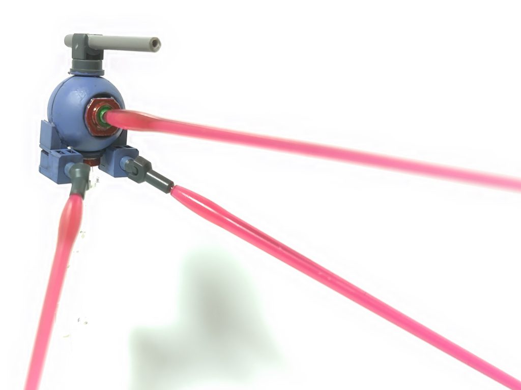 色んな所からビームが出ます