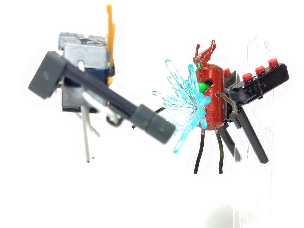 劇中再現腹から拡散ビームを放てます