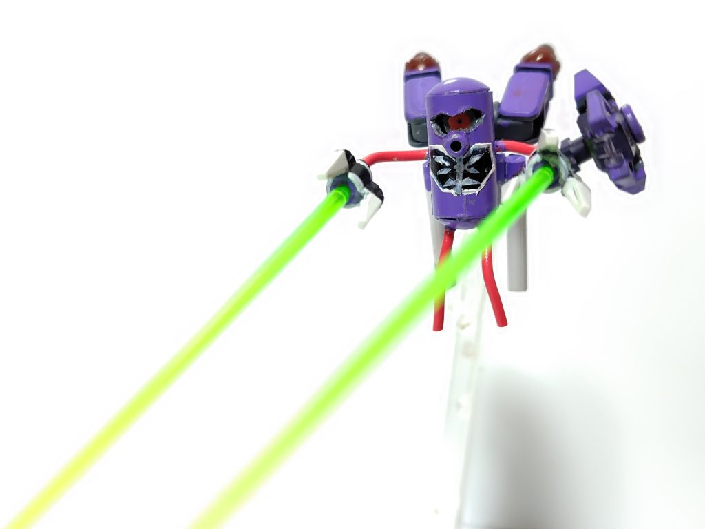 アームからビームが出ます