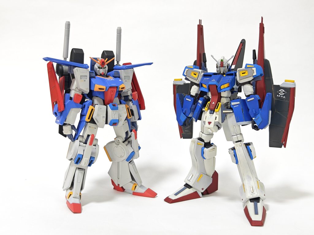 競合となったMSZ−010とツーショット思ったほど大きさに差はない