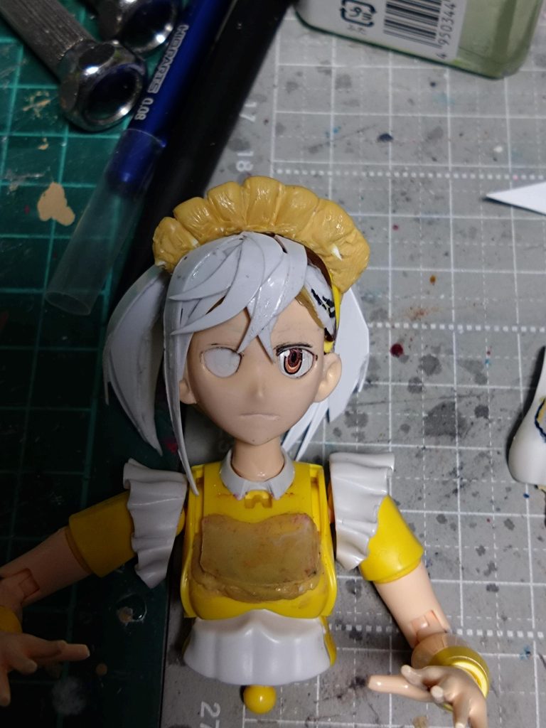 初期の段階は上手く出来るかイメージ確認のため適当に髪型制作して貼り付け。