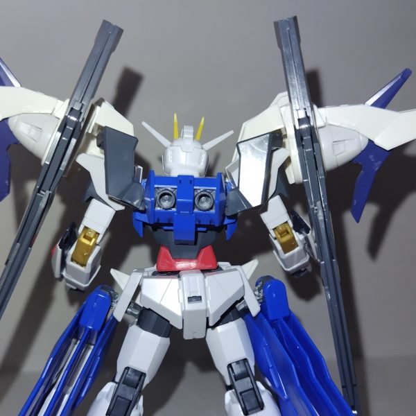 現在仮組みが終わりカラーリングを決める段階です｡胴体はこの後ダブルオーダイバーアークのものを使う予定です（2枚目）