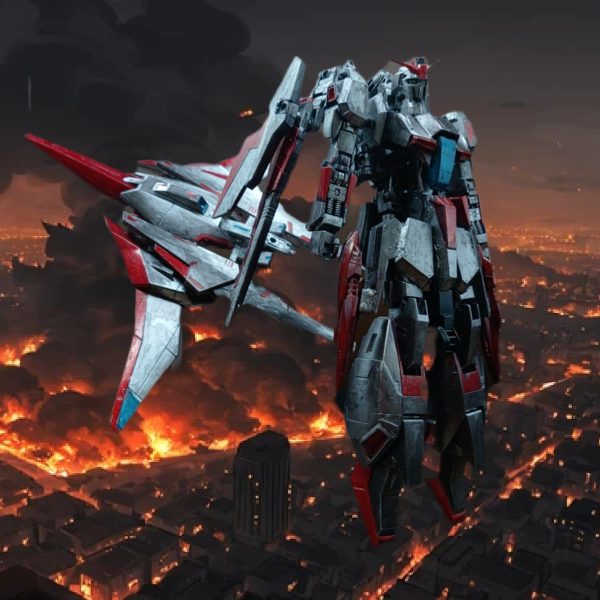 黒いガンダム、大地に立つ