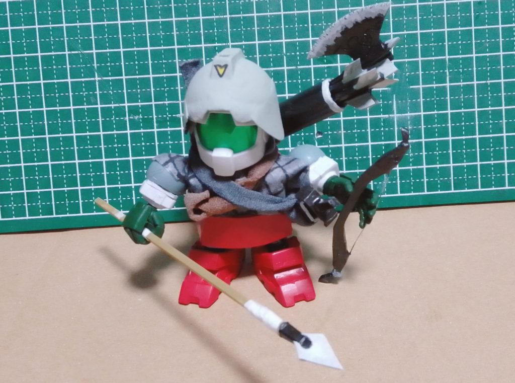 追記：ウィンタージムの槍にカードダスと同じく布を巻いたのとフルアーマー状態をやってみたらとてもそれっぽくていい感じだったので追加