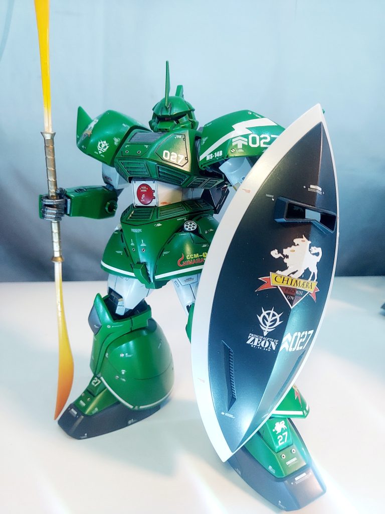 ナギナタ装備 サーベルかナギナタか悩みましたがナギナタに(っ ´ロ` )ノヒエンアナブキゎ中尉でしたデカールゎ中尉にしま酢た(@ ̄ρ ̄@)