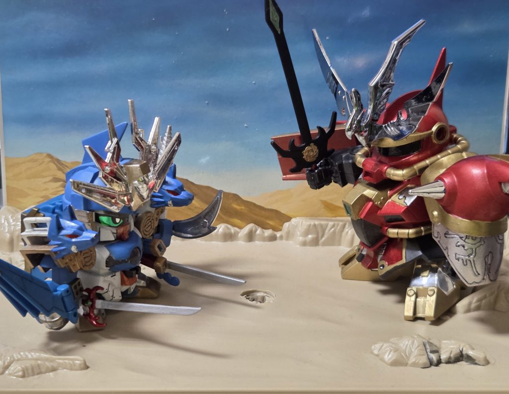 以前作った魔殺駆と。コミックワールドでは吏偶遮光と対決だったからそっちと組ませれば良かった！