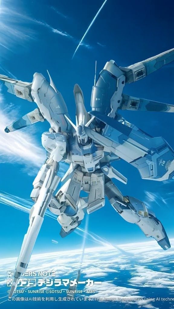 過去作RGニューガンダム、ジオラマメーカー背景