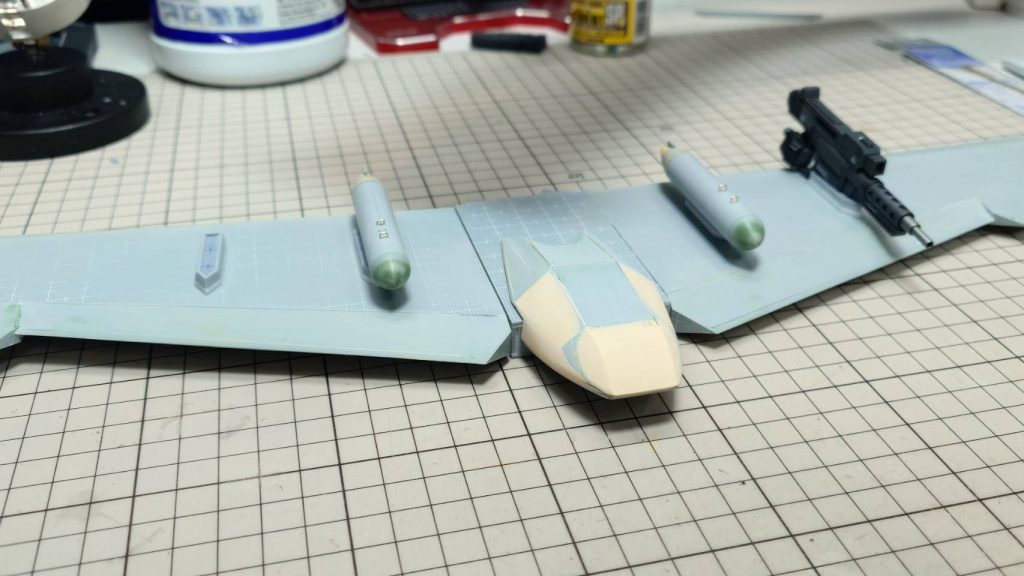 パテを盛り付けた状態