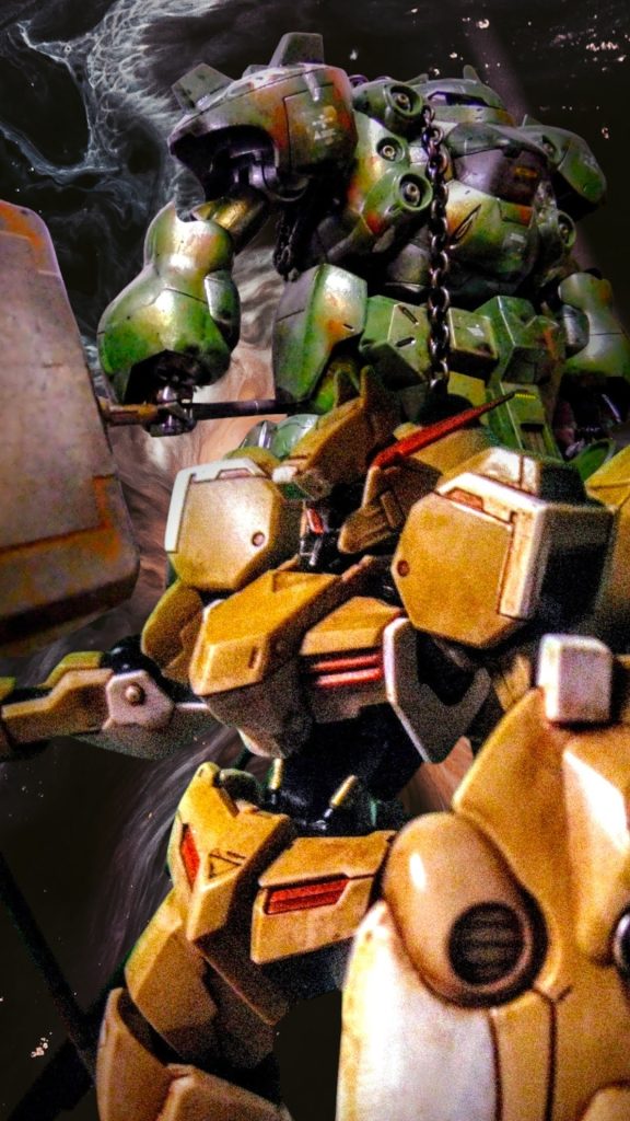 グシオンとグシオンリベイク💦同じガンダムフレームとは思えませんネ😁