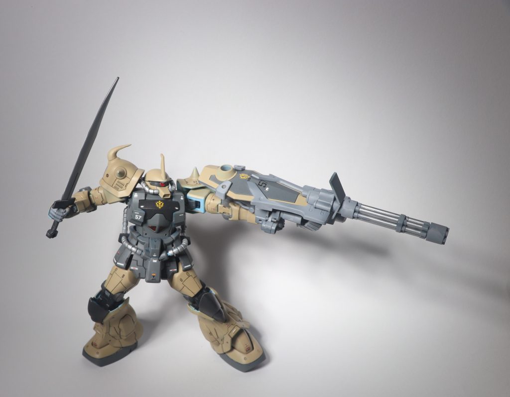 グフカスタム（北アフリカ戦線仕様_ケル・タマシェク専用機）–4枚目/制作者：Geoff（ジェフ）