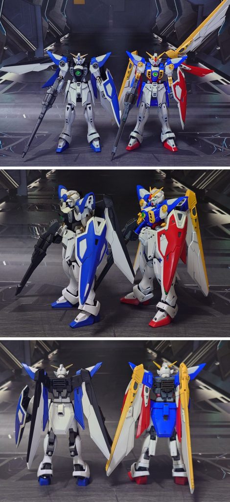 RGウイングガンダムとの比較。
