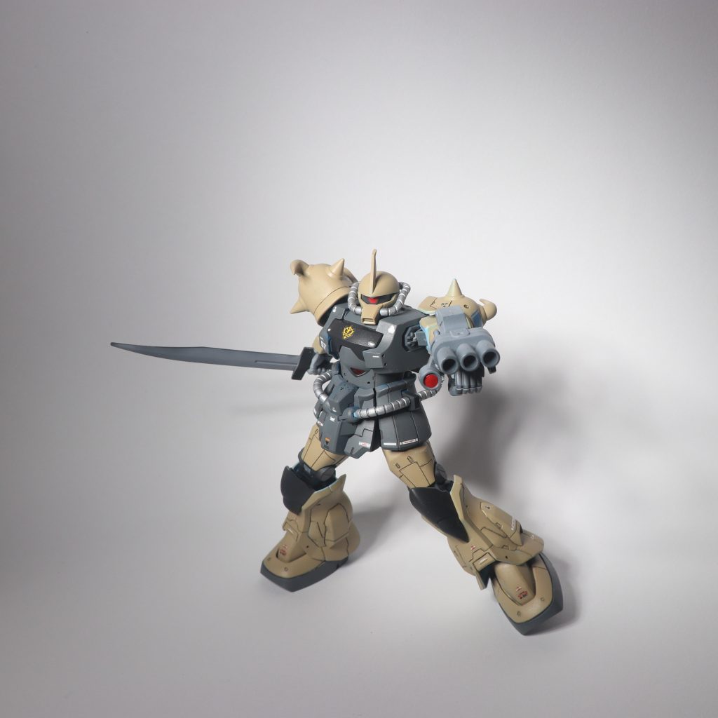 グフカスタム（北アフリカ戦線仕様_ケル・タマシェク専用機）–3枚目/制作者：Geoff（ジェフ）