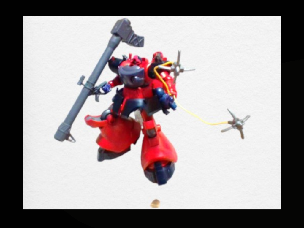 ジークアクスコン最後の作品になるであろう武者ゲルググの制作を頑張っております〜