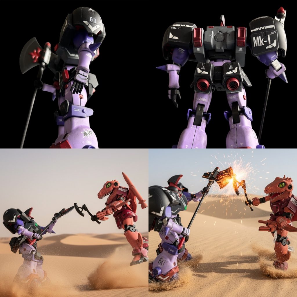 なぜかヘッドチェンジしたズク強化改良型と戦わせてみました。ズク?前の作品を見ていただければ幸いです。